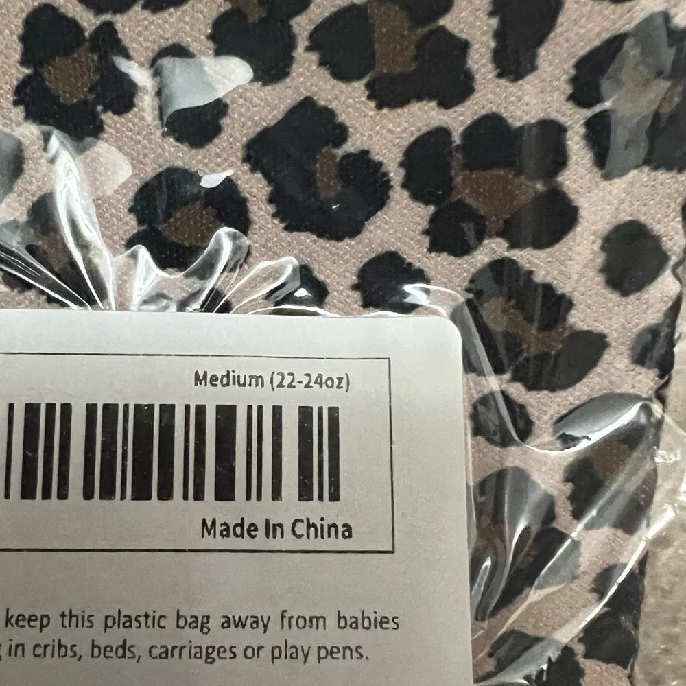NWT 1pc Leopard Print Cup Sleeve Available in 3 Different Sizes - Picture 3 of 4
